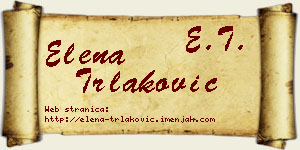 Elena Trlaković vizit kartica
